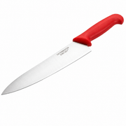 8" STAINLESS STEEL COOKS KNIFE - RED HANDLE