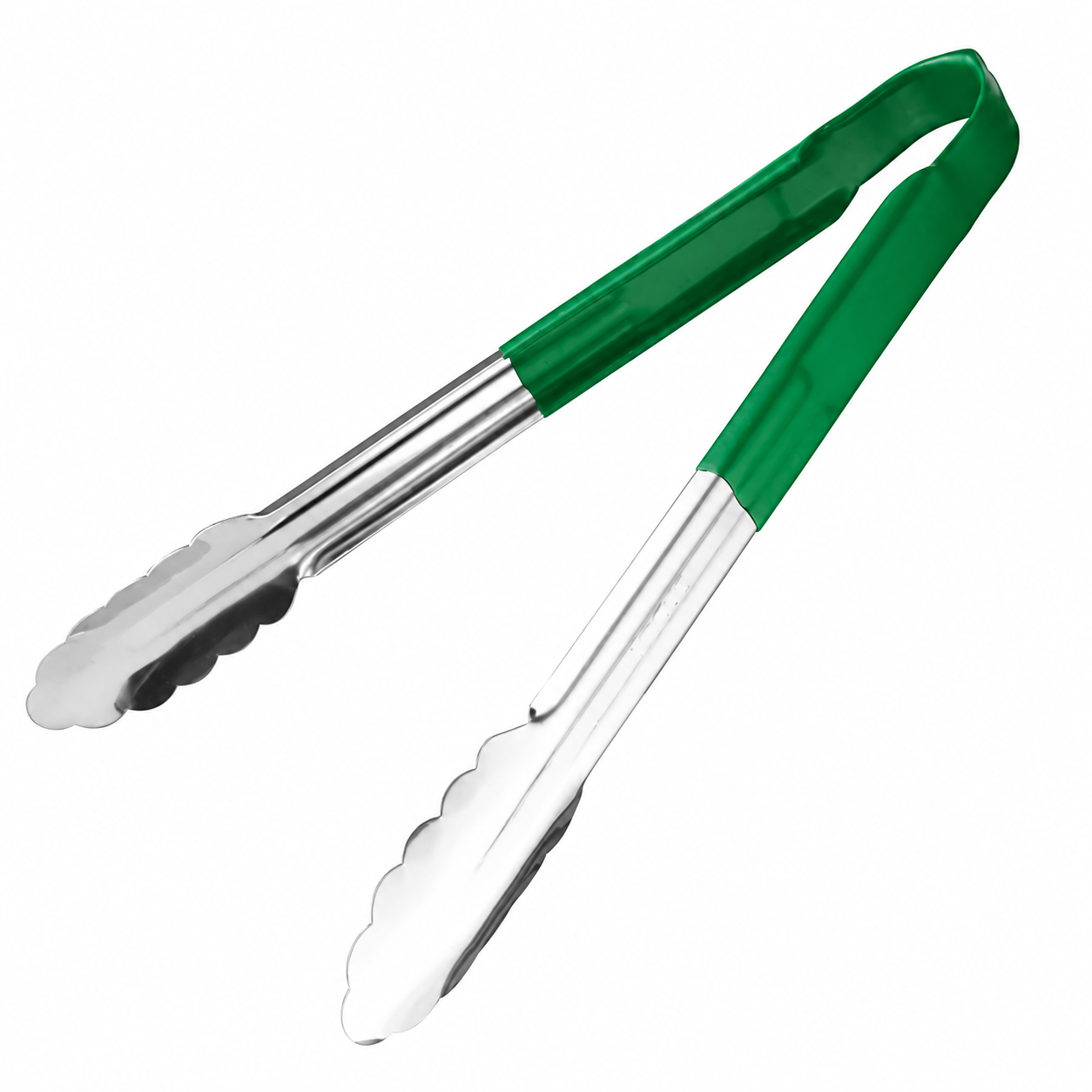 12" GREEN COLOUR KITCHEN TONGS