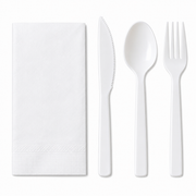 CUTLERY PACK 4 IN 1 (NAPKIN + SFK) 250 PCS 1 BOX