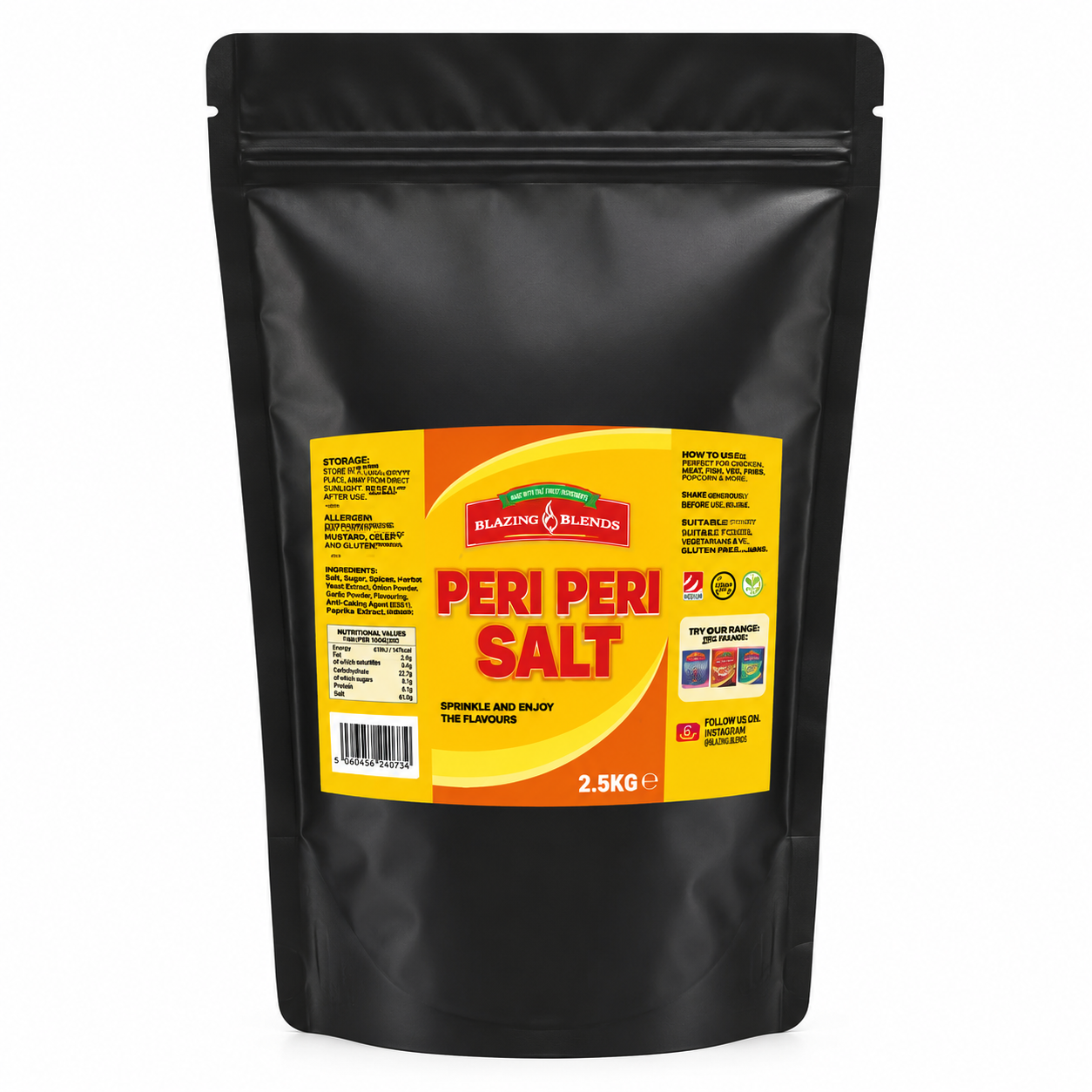 BLAZING PERI PERI SALT 2.5KG BAG