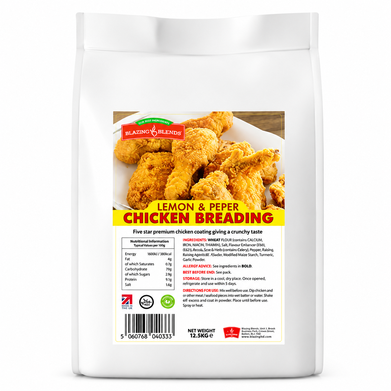 BLAZING LEMON & PEPPER CHICKEN BREADING 12.5KG