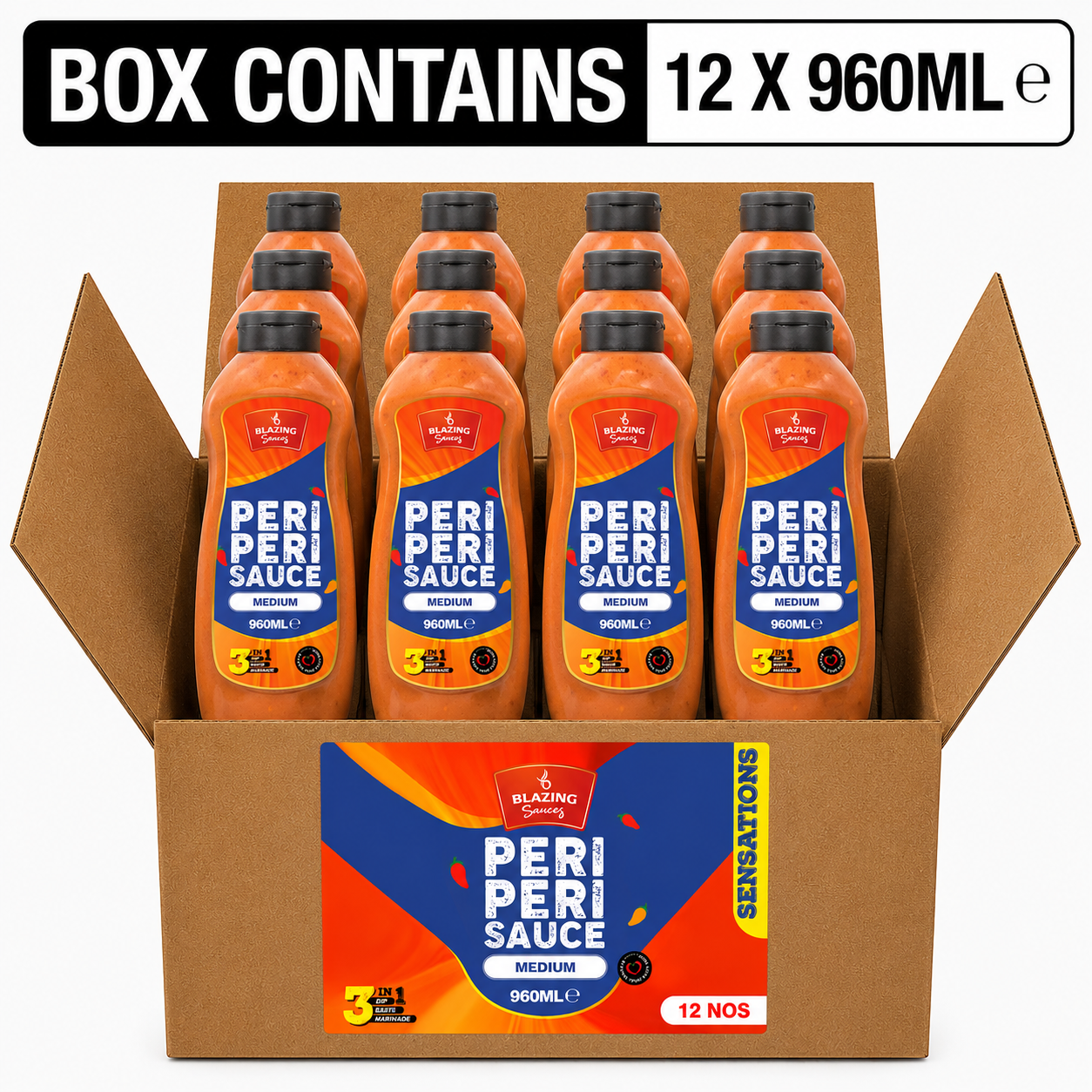 BLAZING MEDIUM PERI PERI SAUCE 1 LTR
