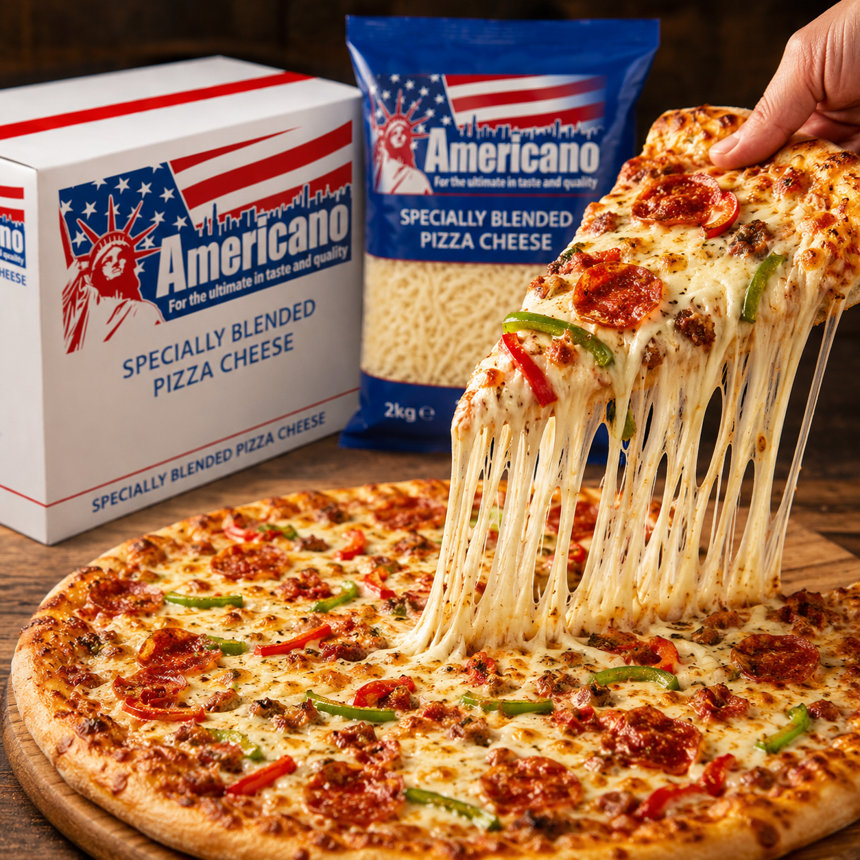 AMERICANO CHEESE 80/20 MOZZ/CHEDD 12KG