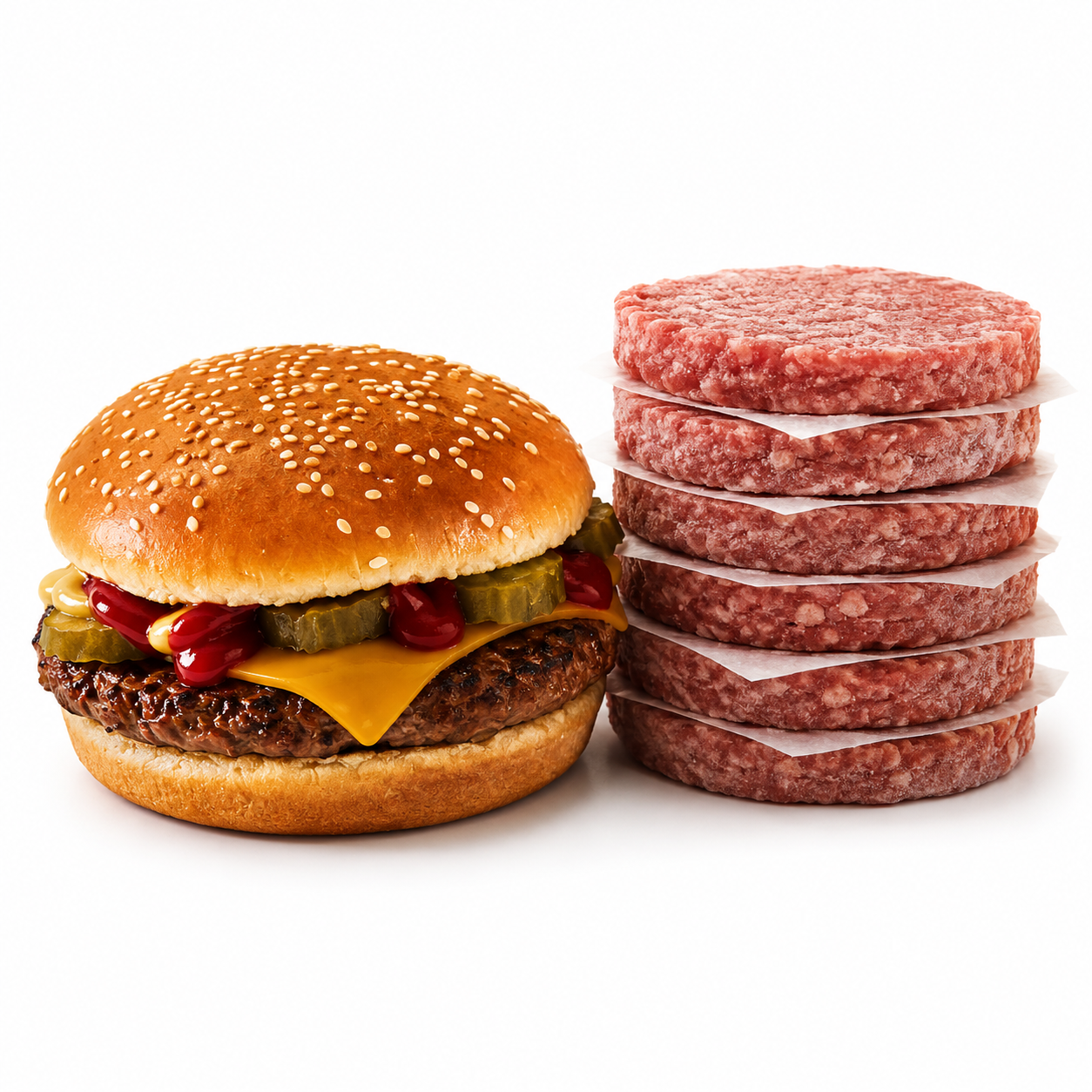 [GOURMET] BMC BEEF BURGER 6OZX30 [ORANGE]