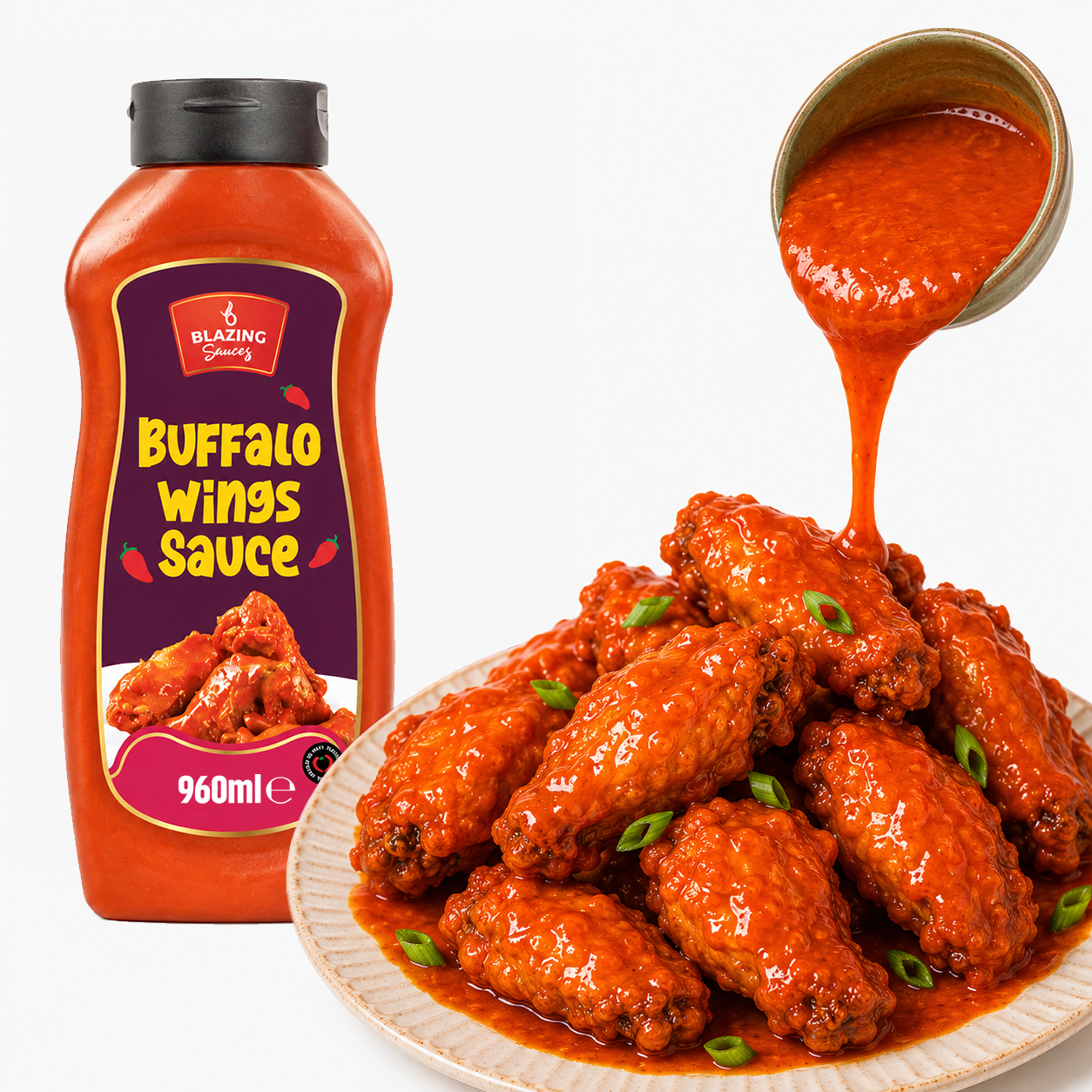 BLAZING'S BUFFALO WINGS SAUCE 960ML