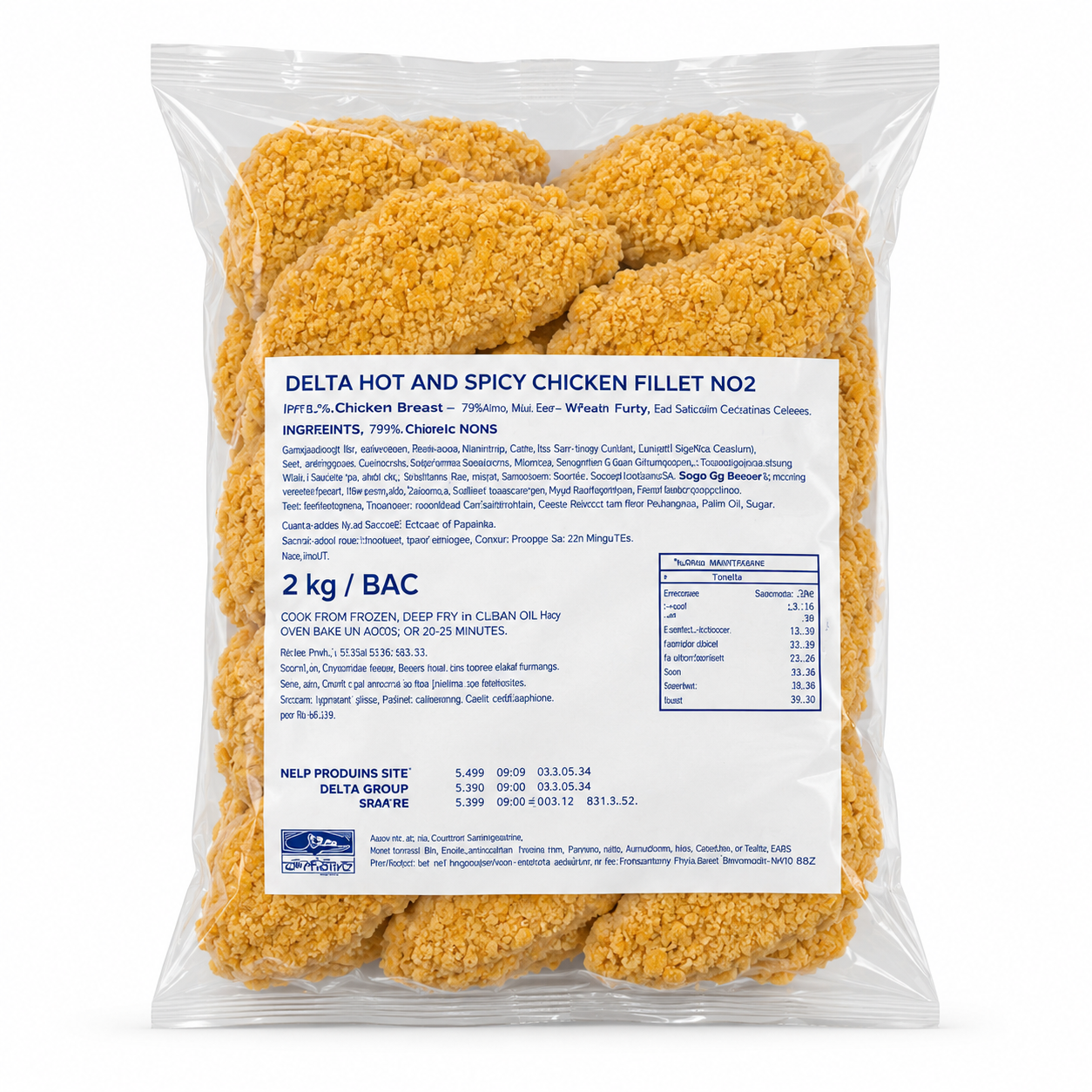 HOT & SPICY ZINGER FILLET DELTA 2KG