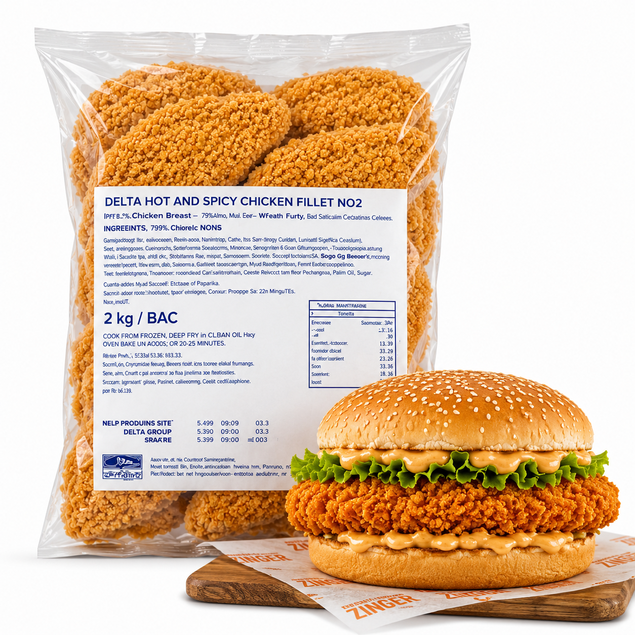 HOT & SPICY ZINGER FILLET DELTA 2KG