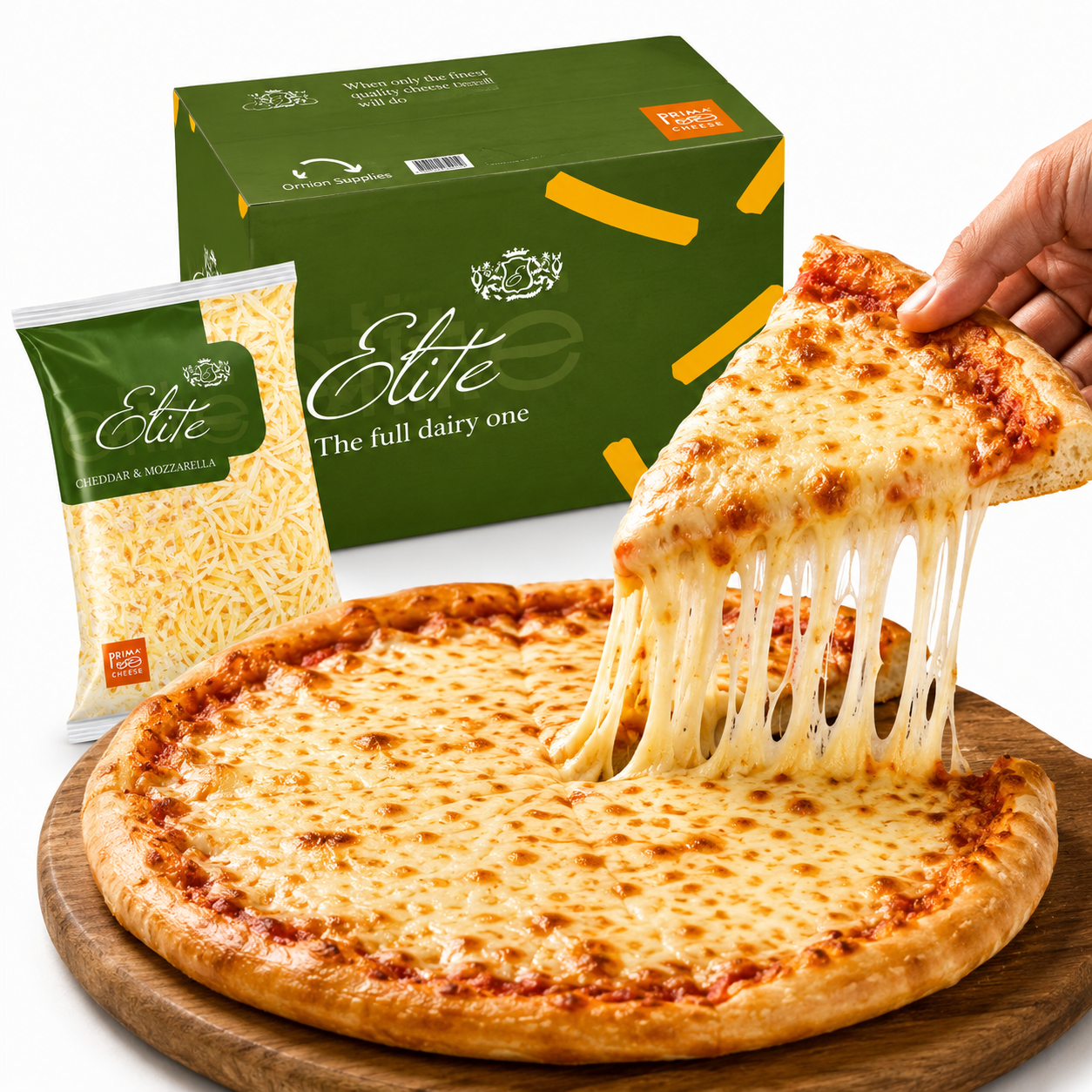 ELITE PURE MOZZARELLA CHEESE (BLACK/GREEN) 6X2KG