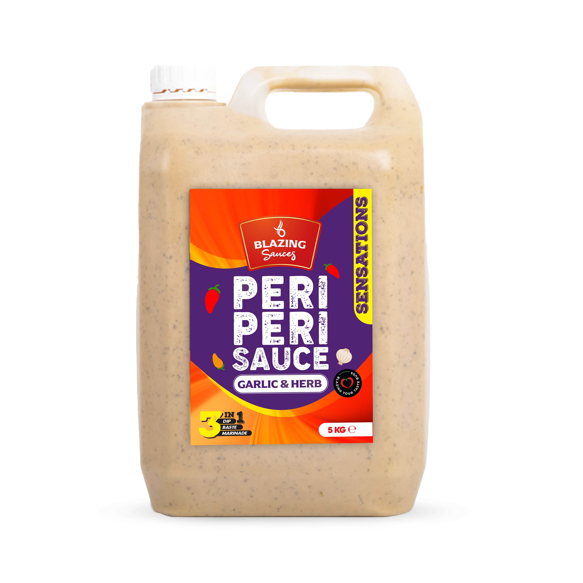 BLAZING GARLIC & HERB PERI PERI SAUCE 5LTR