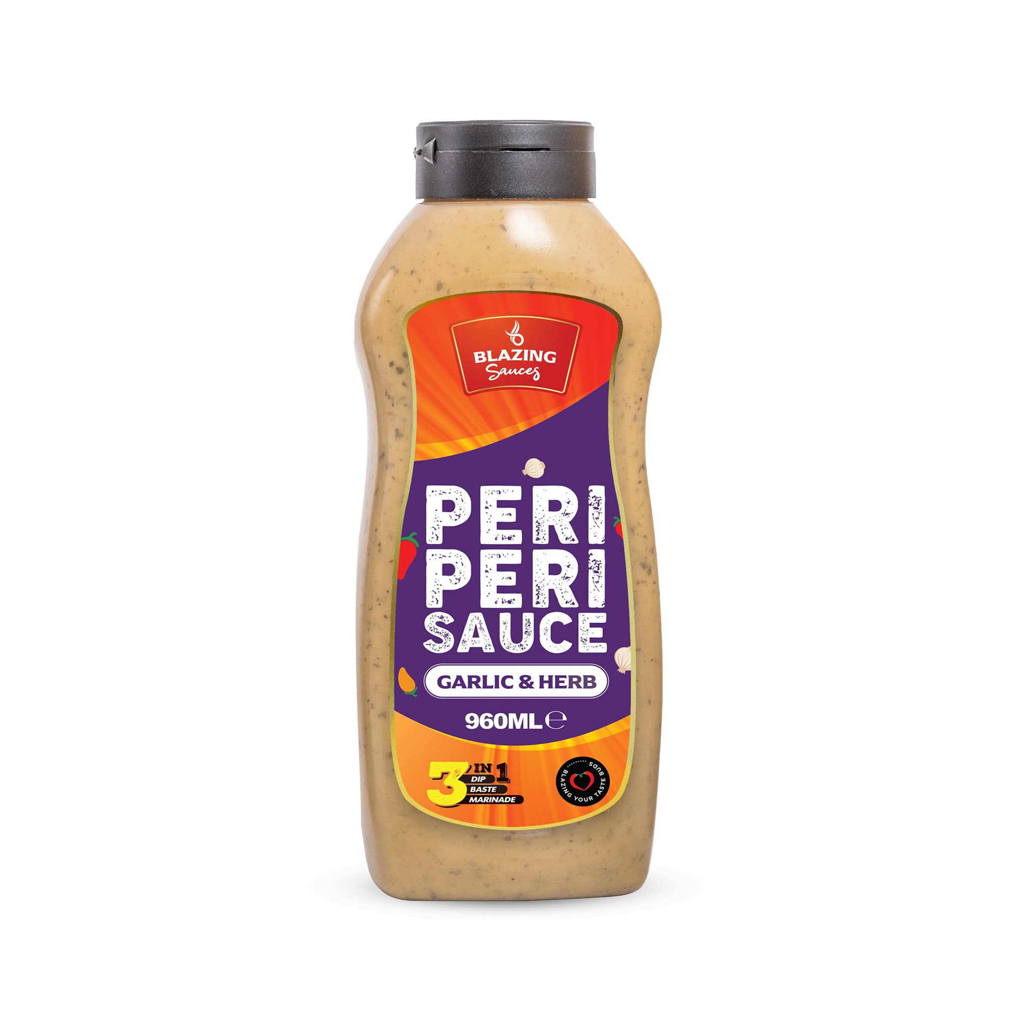 BLAZING GARLIC & HERB PERI PERI SAUCE 1LTR