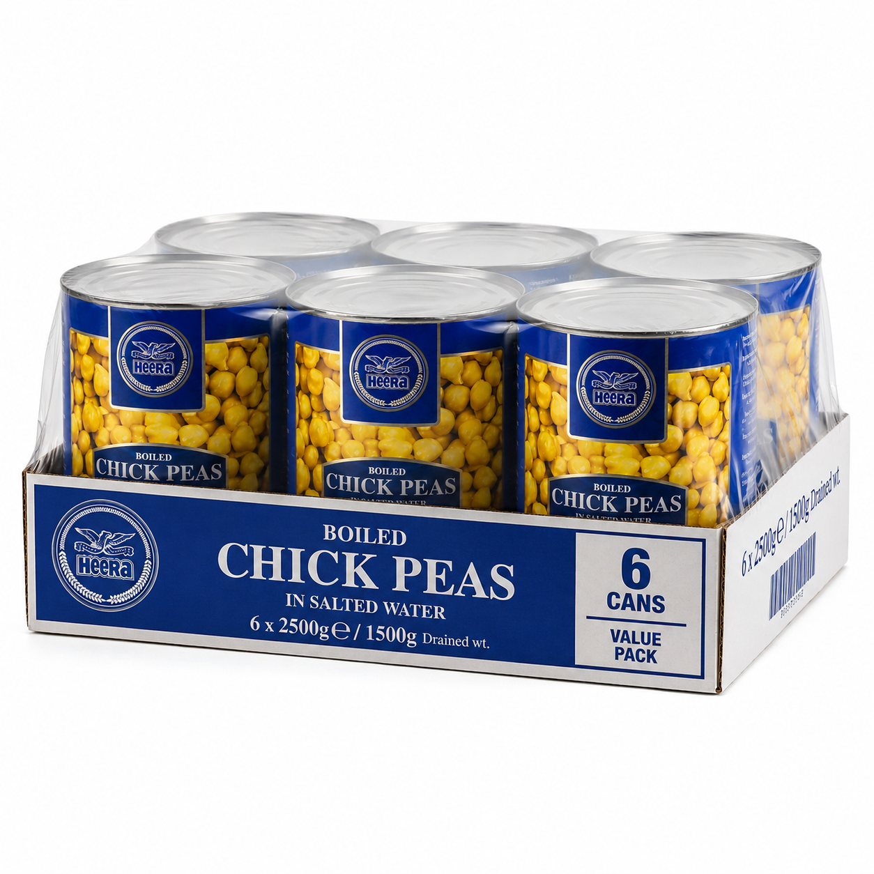HEERA BOILED CHICK PEAS 6X2.6KG