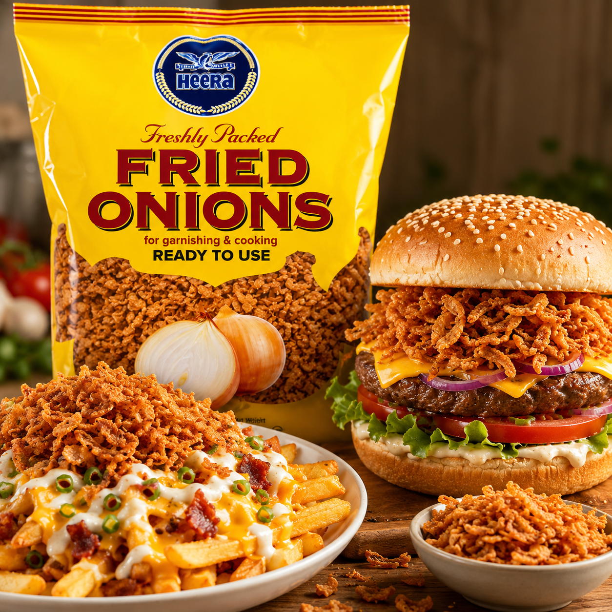 HEERA CRISPY FRIED ONIONS 2.5KG