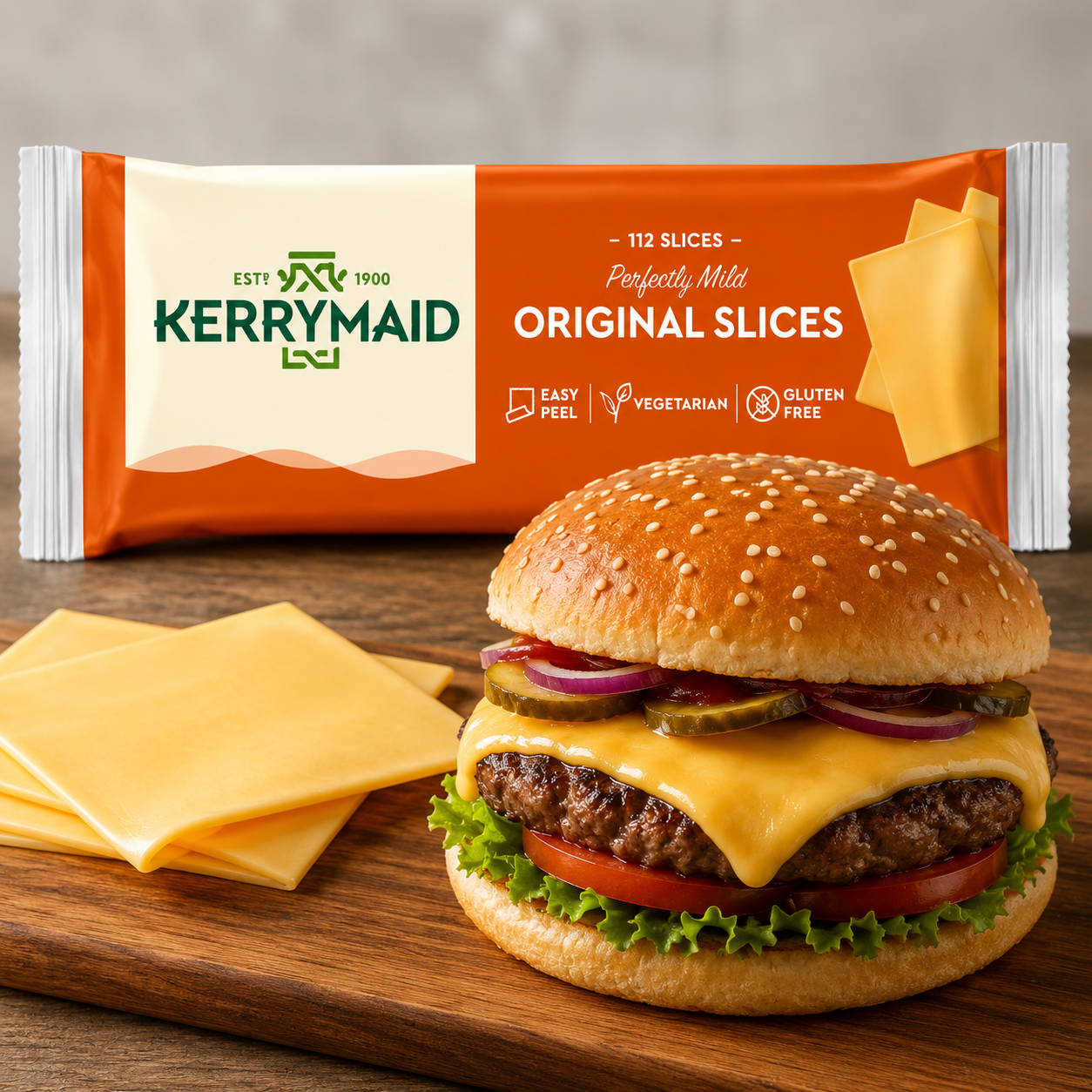 KERRYMAID CHEESE SLICES 1 X 112 C
