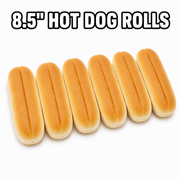 LA BOULANGERIE JUMBO WHITE HOT DOG ROLL 8.5" (9X6)
