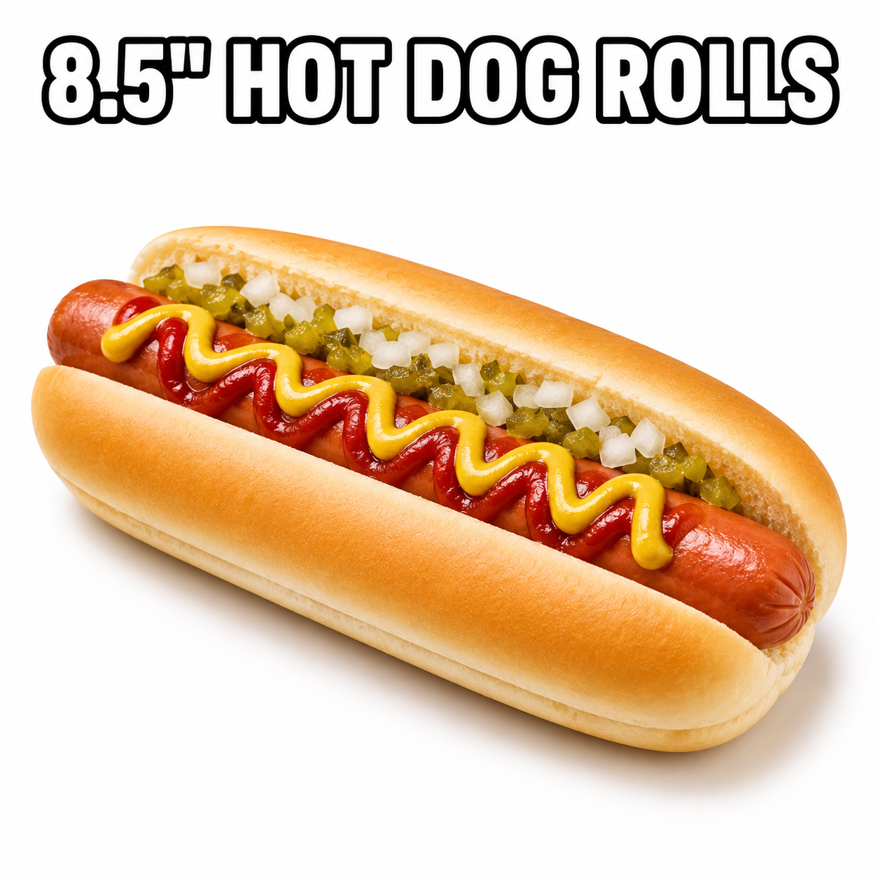 LA BOULANGERIE JUMBO WHITE HOT DOG ROLL 8.5" (9X6)