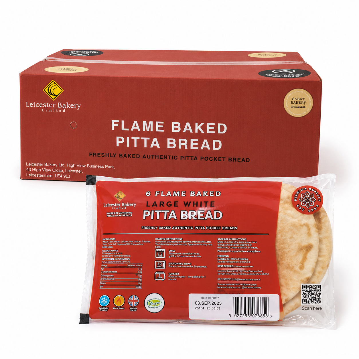 PITTA BREAD SABAT 6X18 (GAS PITTA)