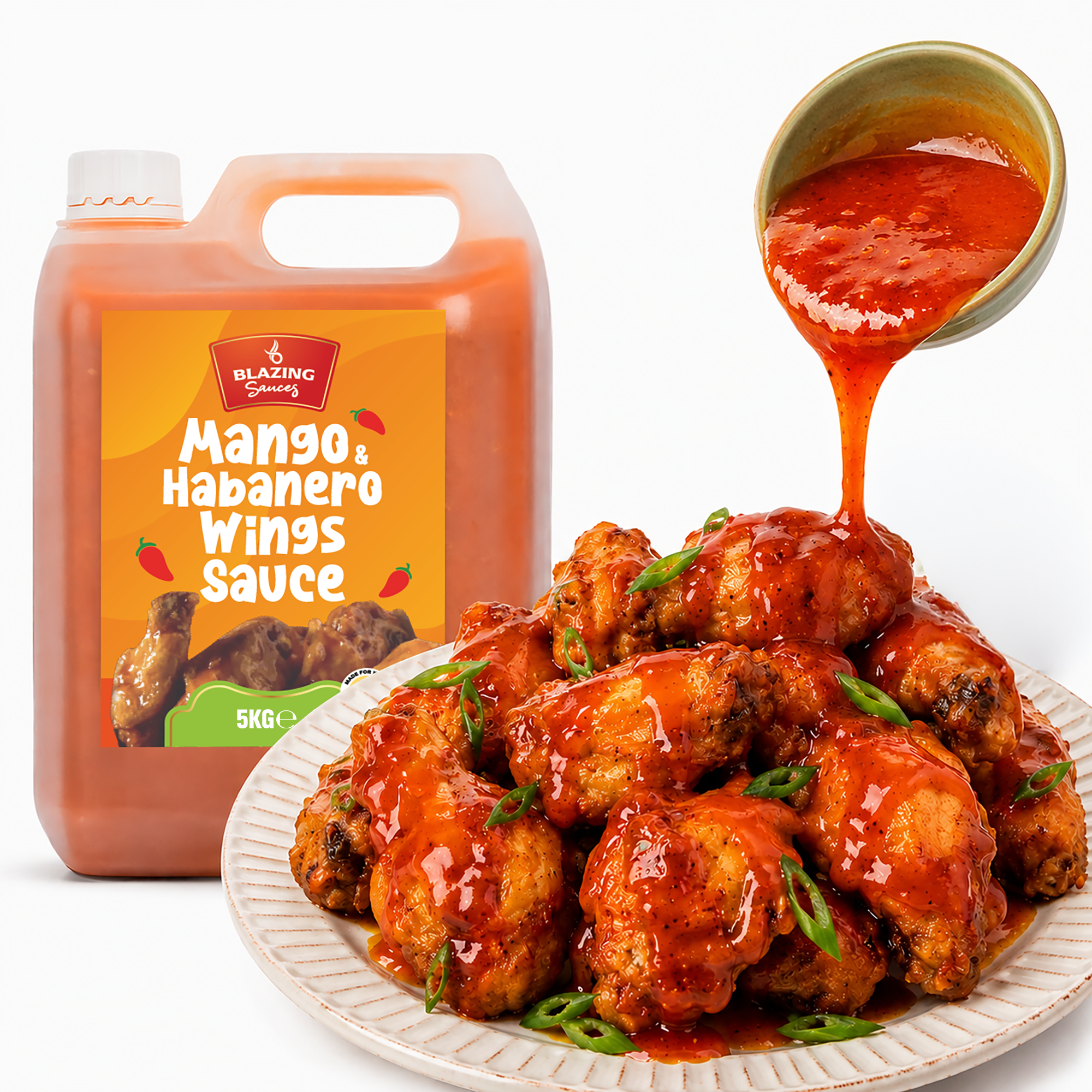 BLAZING'S MANGO & HABANERO WINGS SAUCE 5LTR
