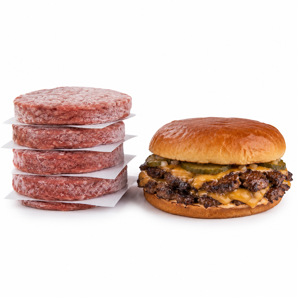 PARAGON [SMASH] BURGER PUCKS HALAL 48X85G