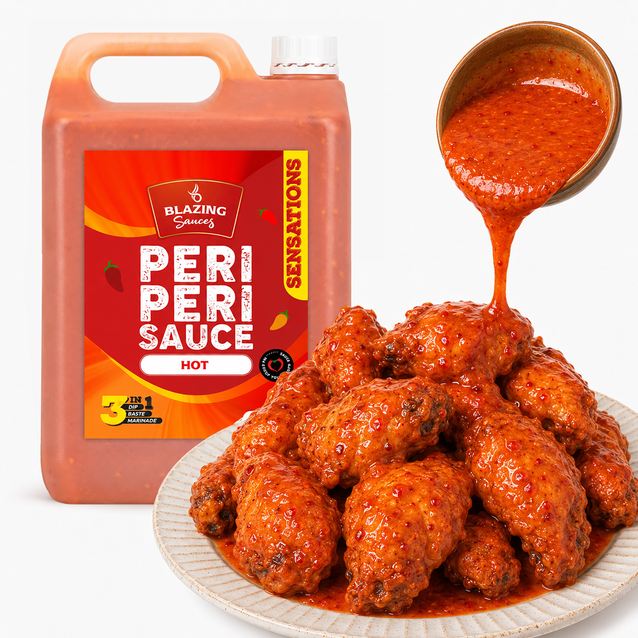 BLAZING HOT PERI PERI SAUCE 5 LTR