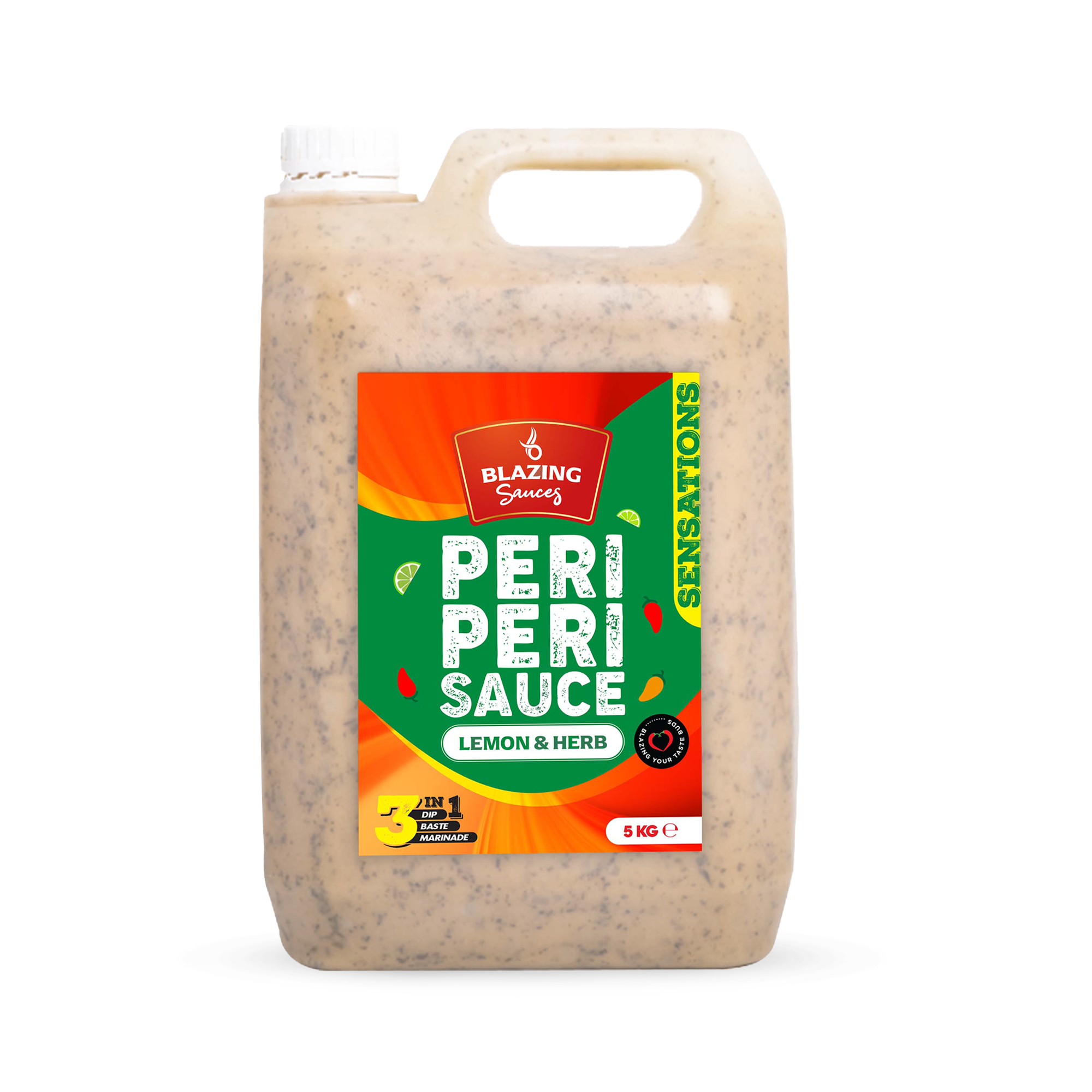 BLAZING LEMON & HERB PERI PERI SAUCE 5 LTR