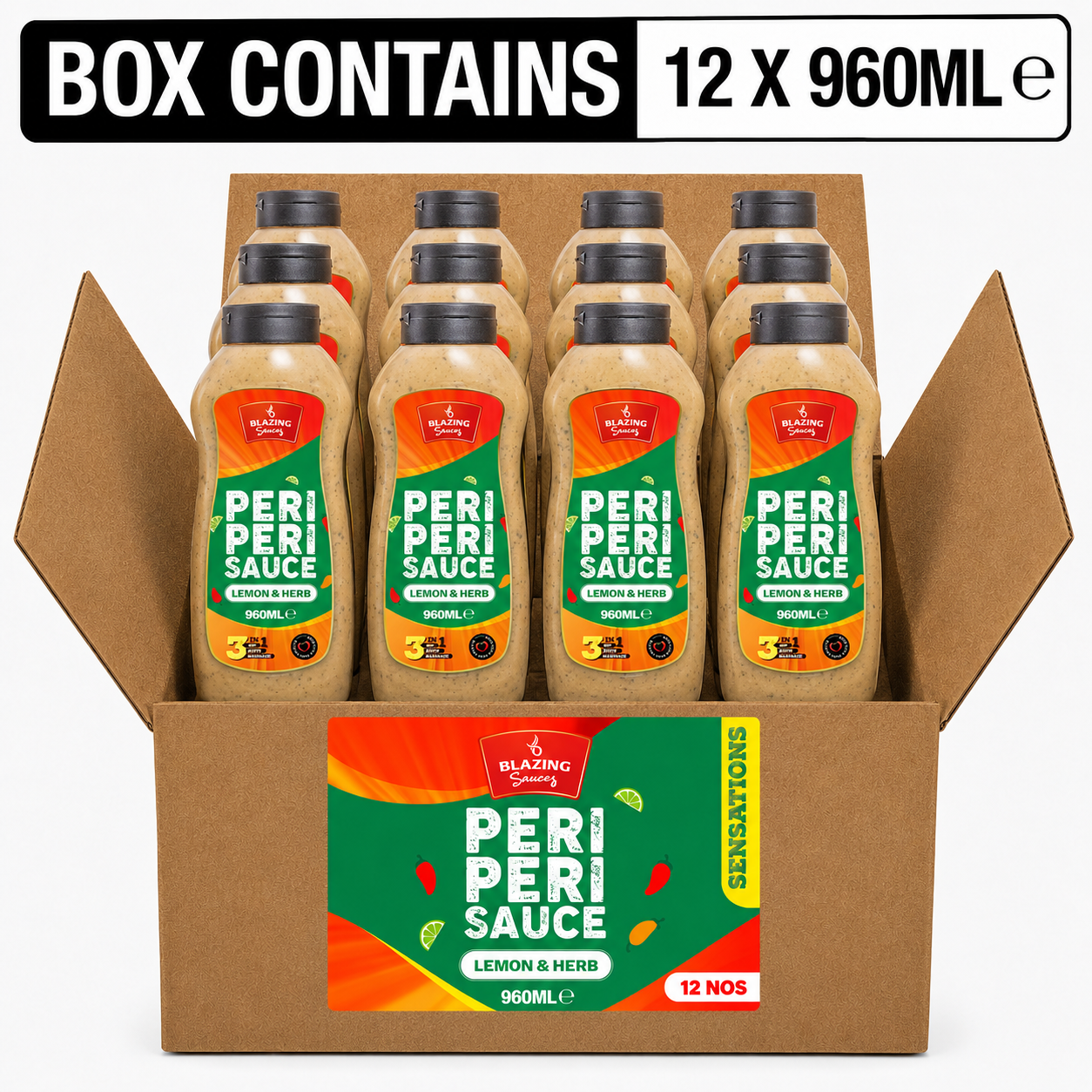 BLAZING LEMON & HERB PERI PERI SAUCE 1LTR