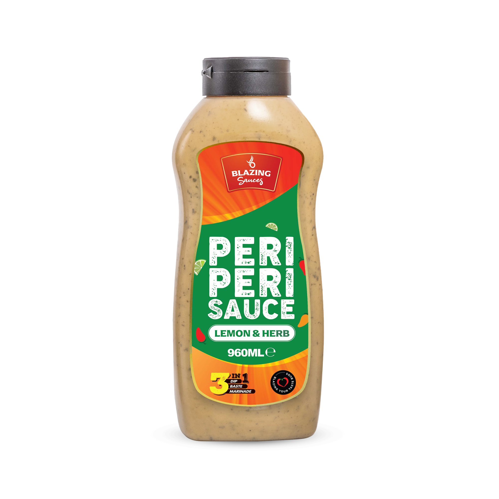 BLAZING LEMON & HERB PERI PERI SAUCE 1LTR