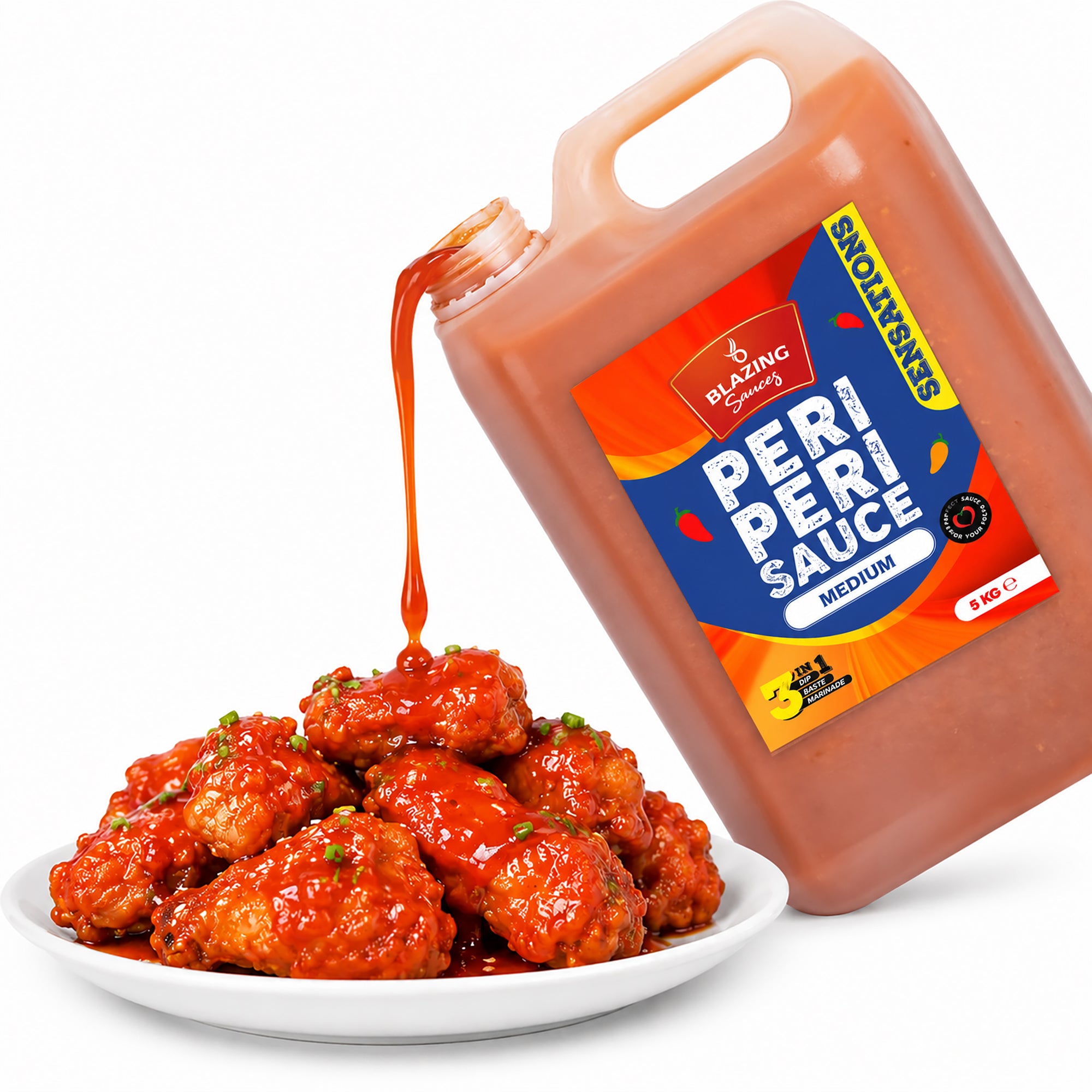BLAZING MEDIUM PERI PERI SAUCE 5LTR