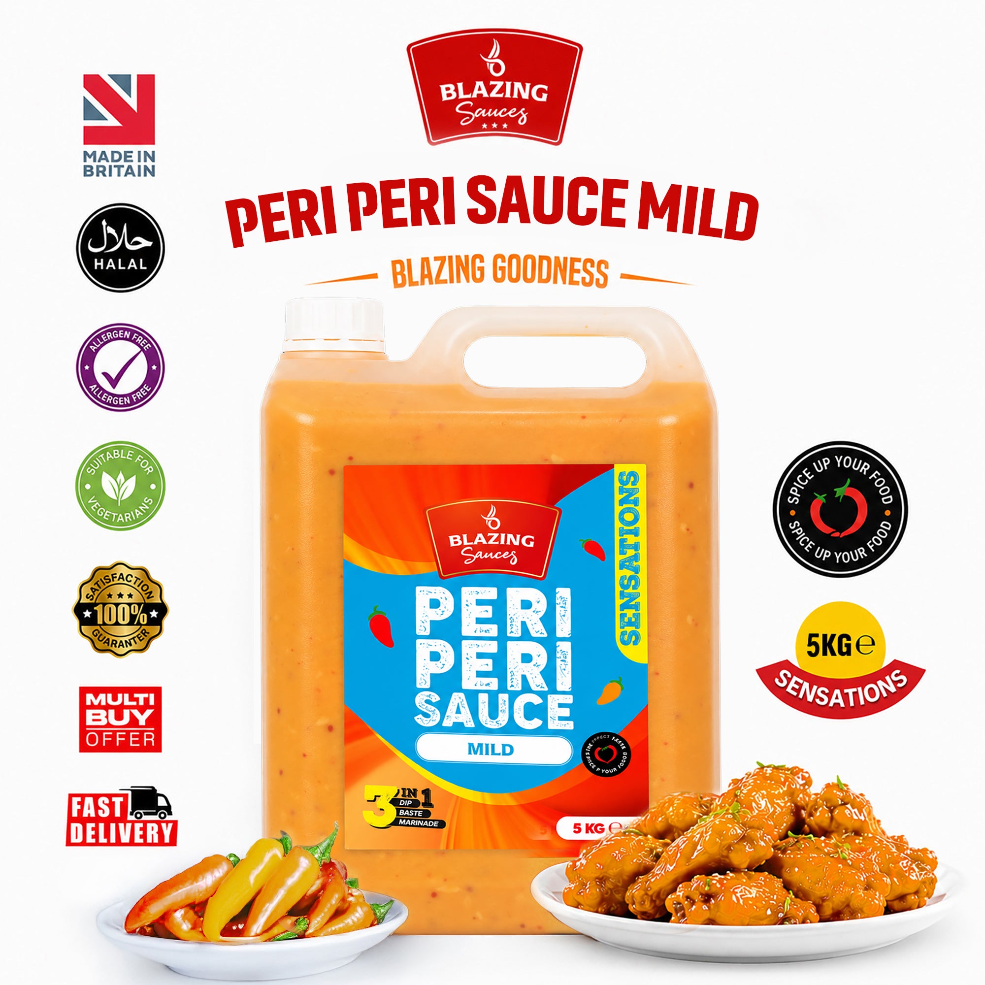 BLAZING MILD PERI PERI SAUCE 5LTR