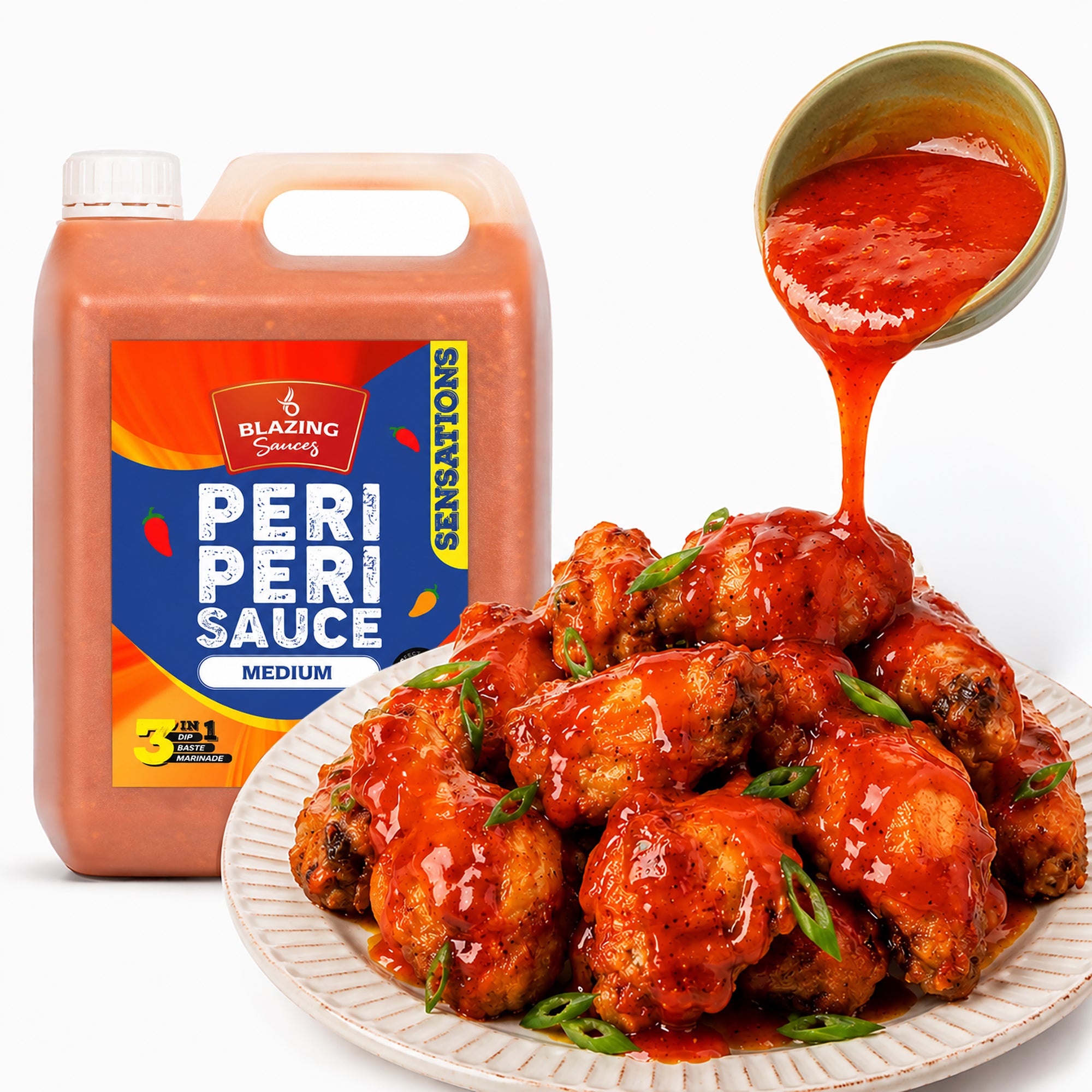 BLAZING MEDIUM PERI PERI SAUCE 5LTR