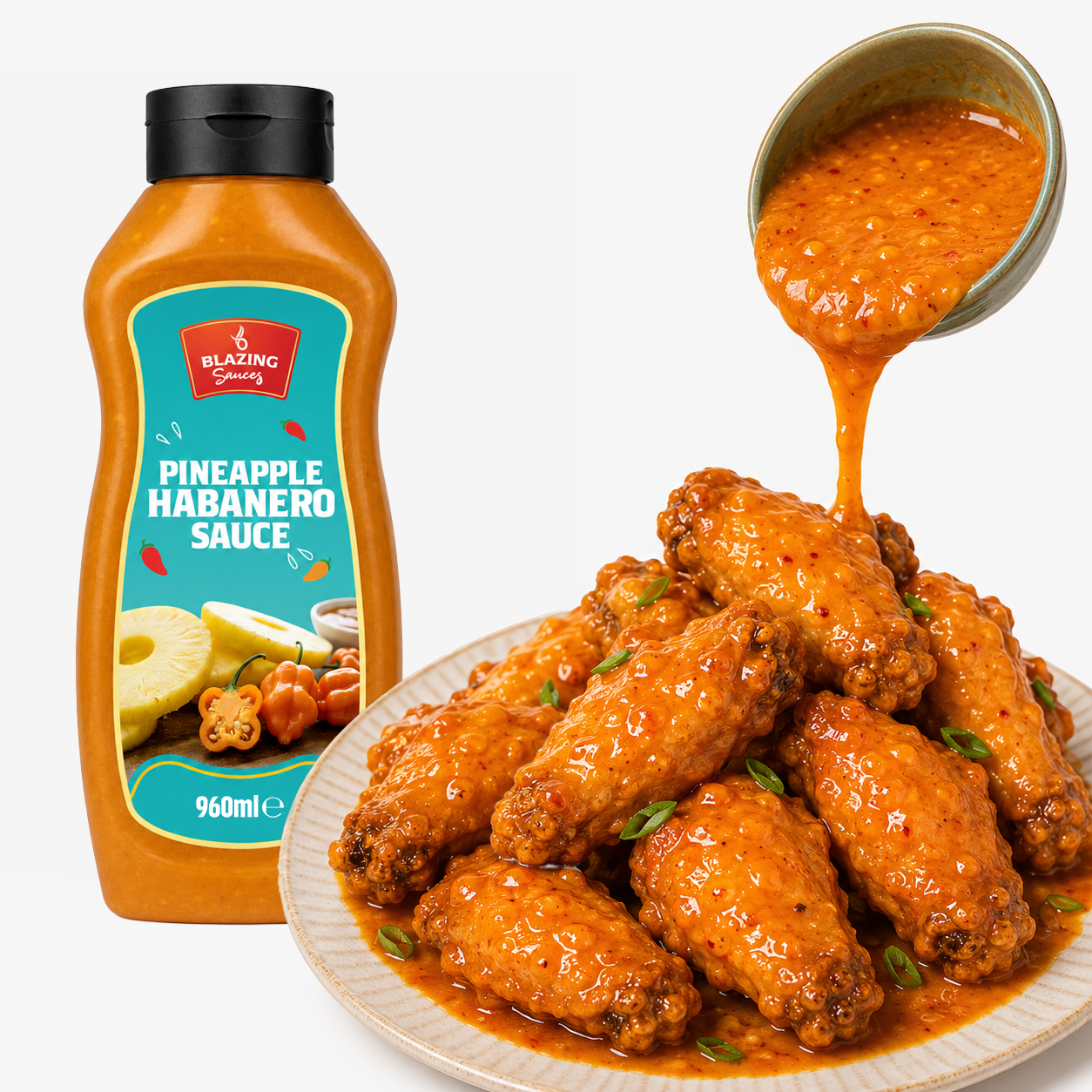 BLAZING PINEAPPLE & HABANERO WINGS SAUCE 960ML