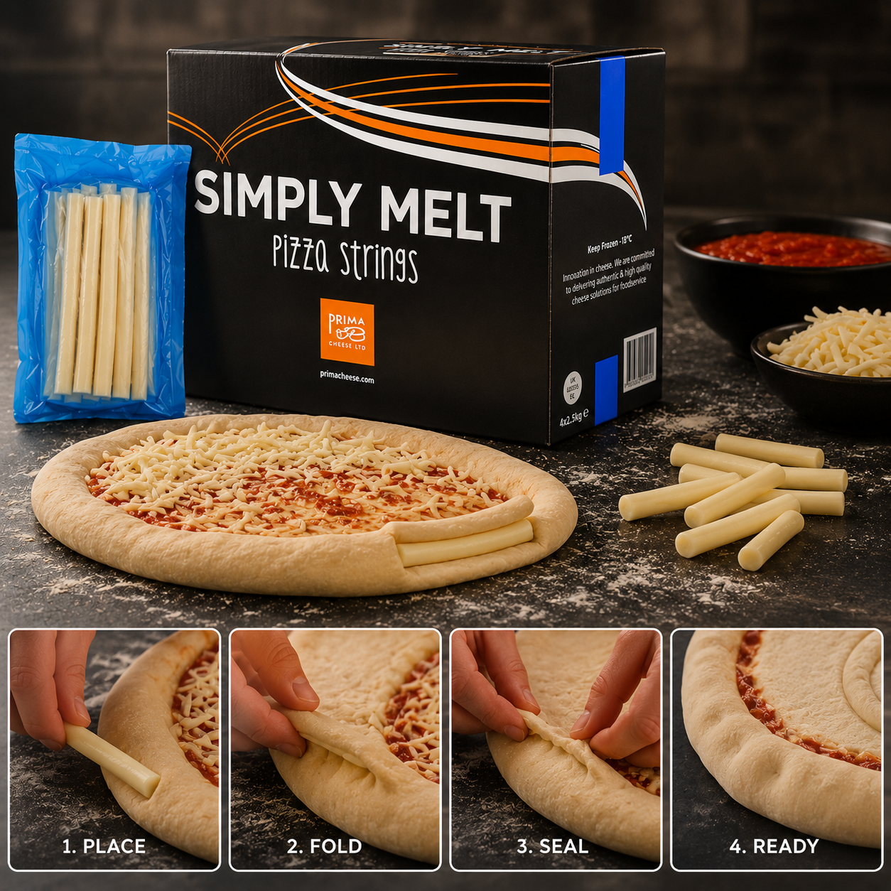 PRIMA SIMPLY MELT PIZZA STRINGS 1 KG