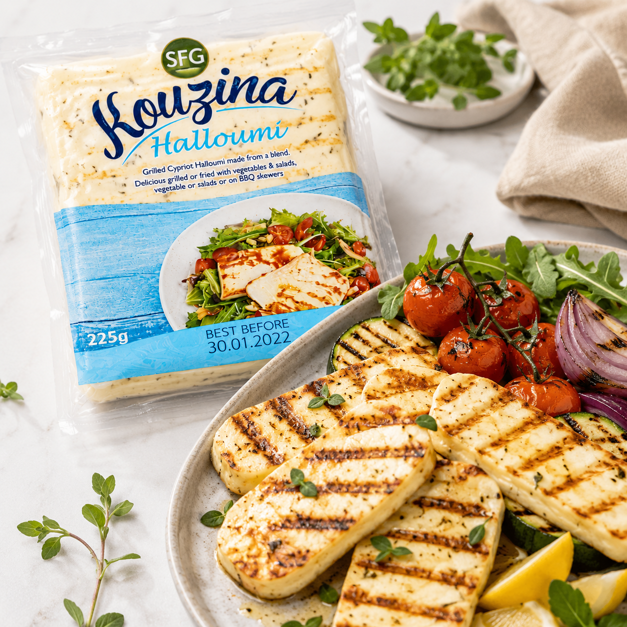 HALLOUMI CHEESE 225G (1 BLOCK)