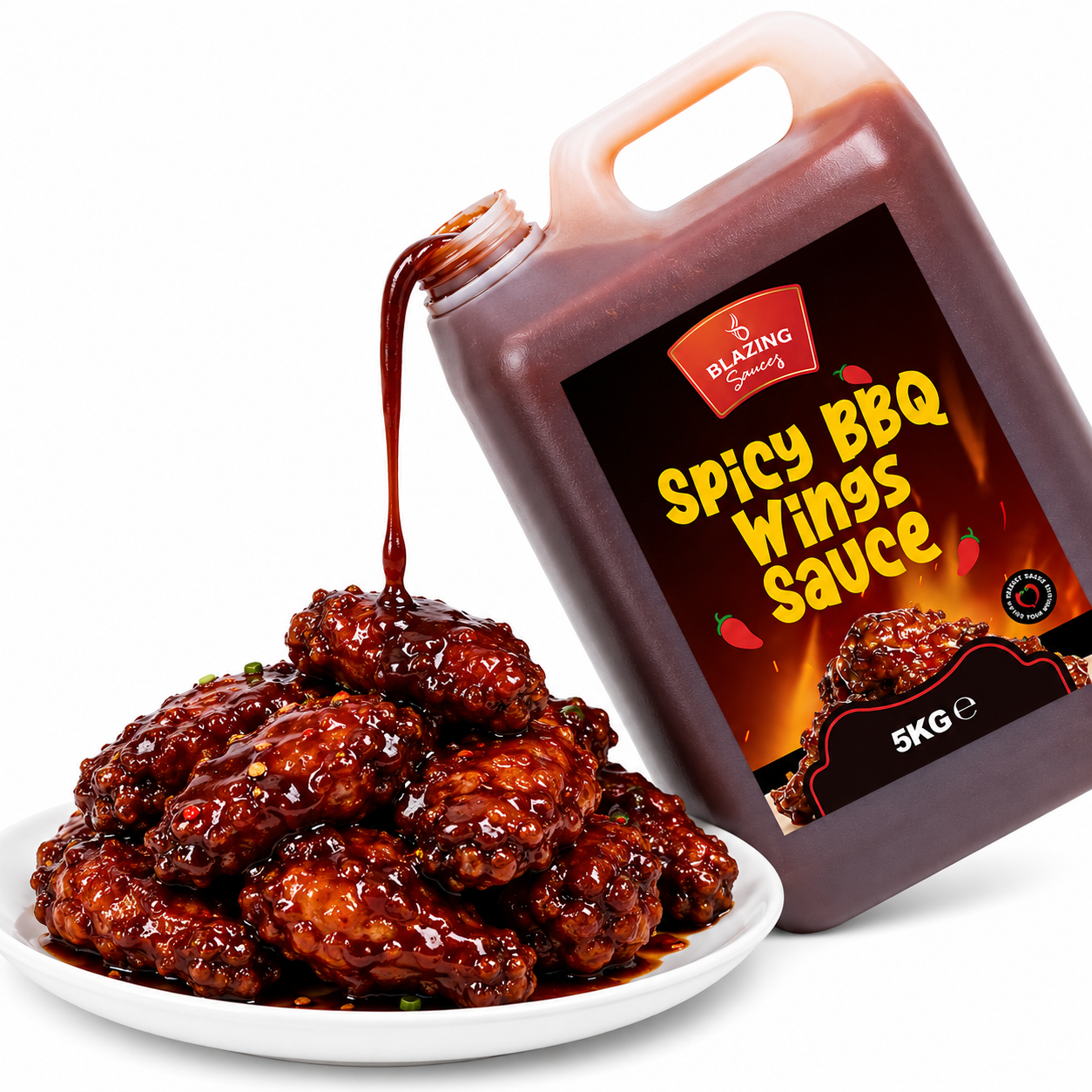 BLAZING'S SPICY BBQ WINGS SAUCE 5LTR