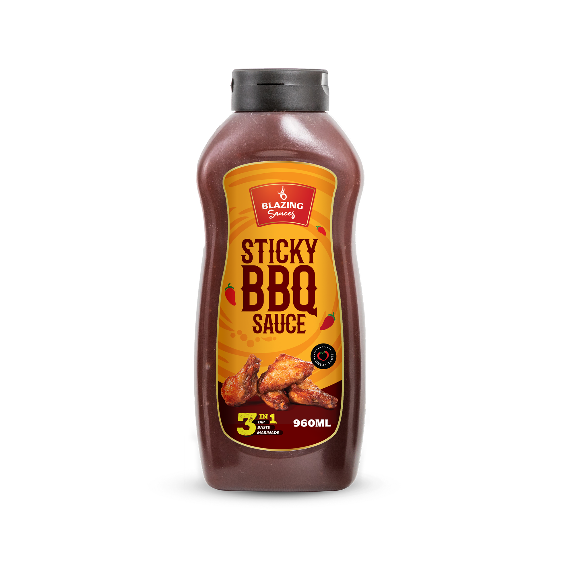 BLAZING STICKY BBQ SAUCE 1LTR