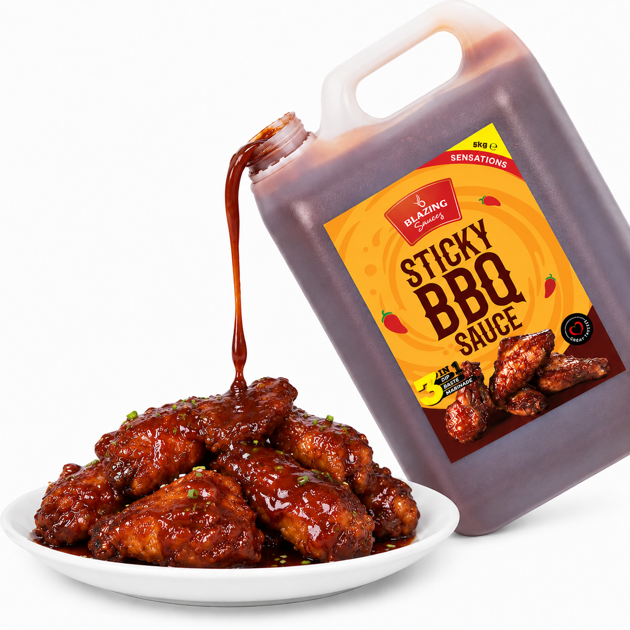 BLAZING STICKY BBQ SAUCE 5 LTR