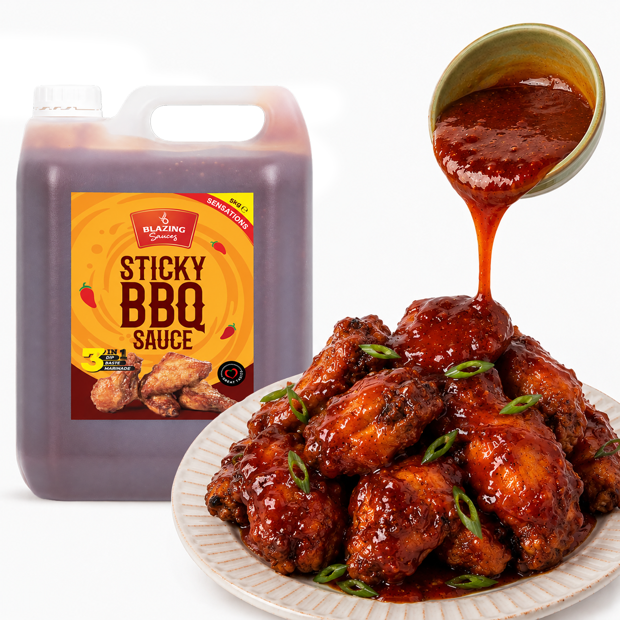 BLAZING STICKY BBQ SAUCE 5 LTR