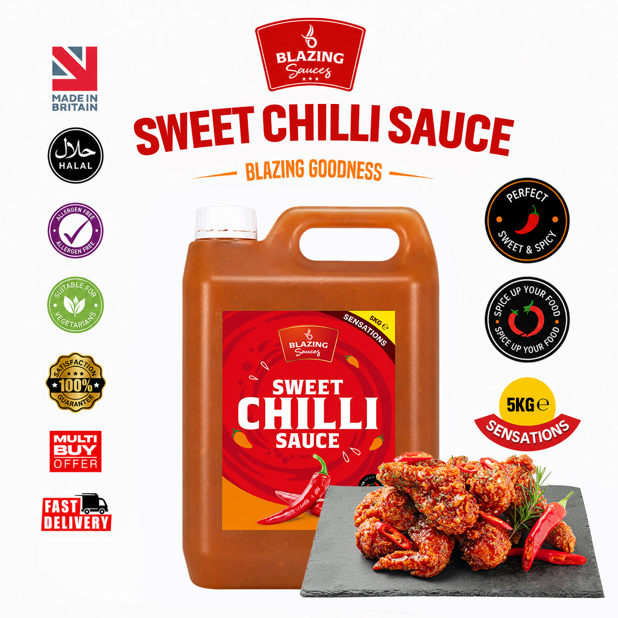 BLAZING SWEET CHILLI SAUCE 5 LTR