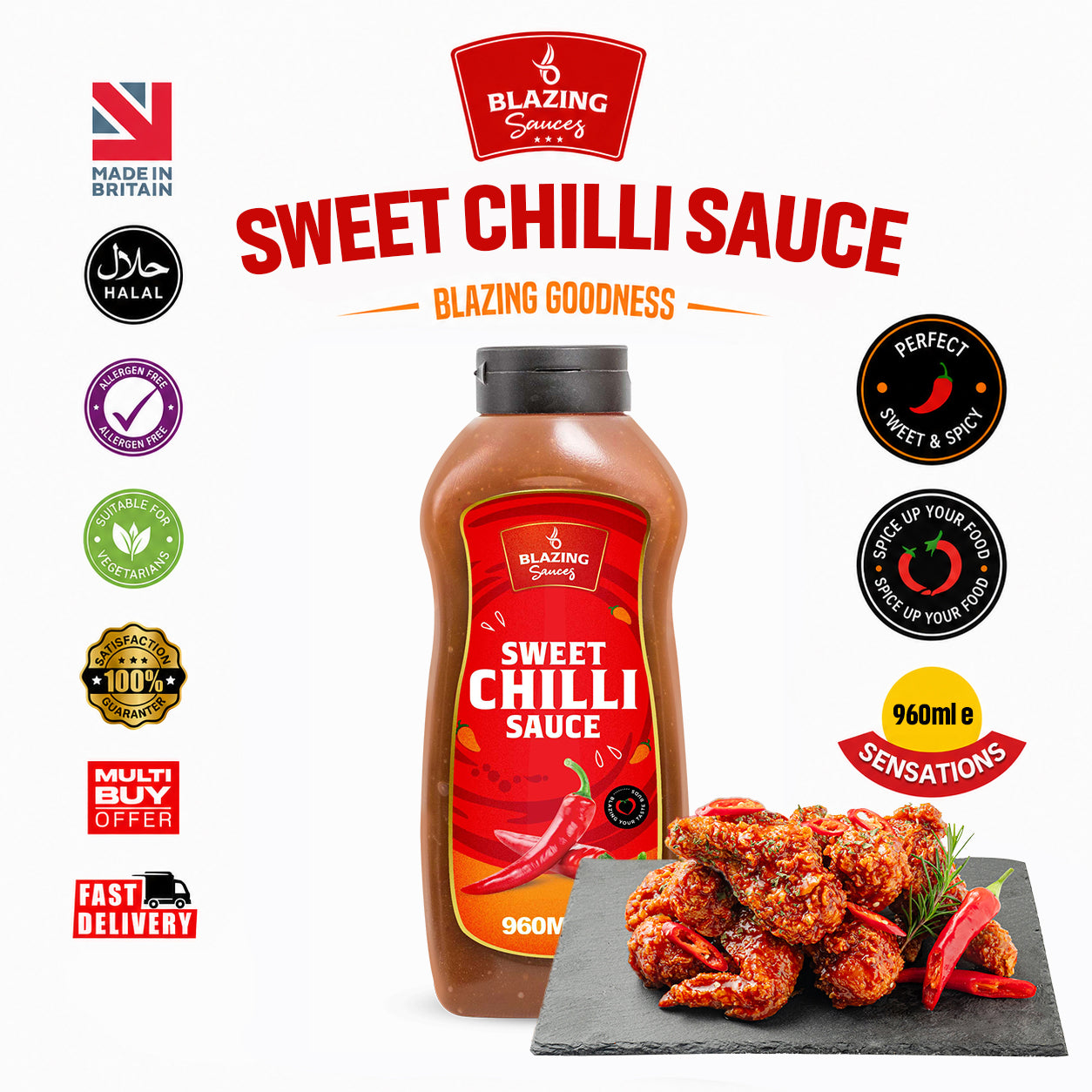 BLAZING SWEET CHILLI SAUCE 1 LTR