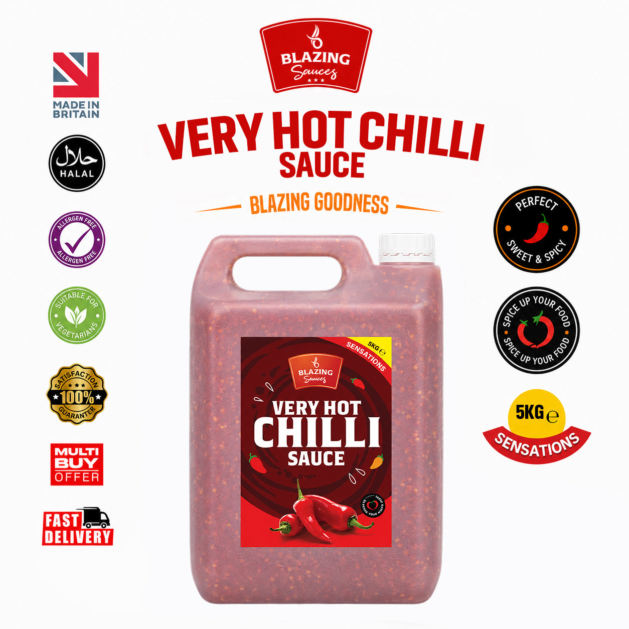BLAZING VERY HOT CHILLI SAUCE 5LTRE