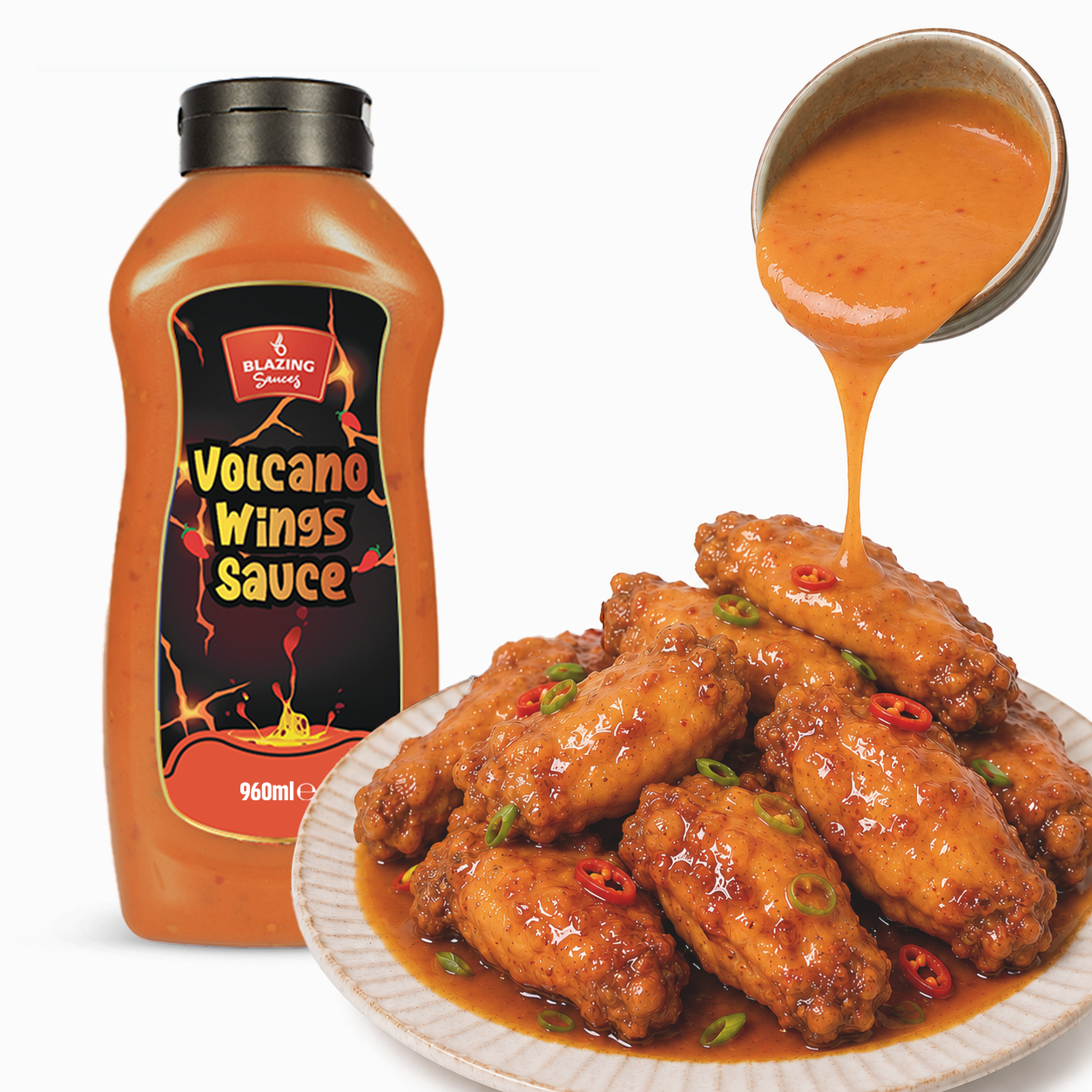 BLAZING VOLCANO WINGS SAUCE 960ML